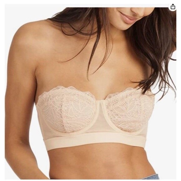 LIVELY Lace Strapless Bra for Women Shapewear Underwire SIZE 38DD - Picture 5 of 9